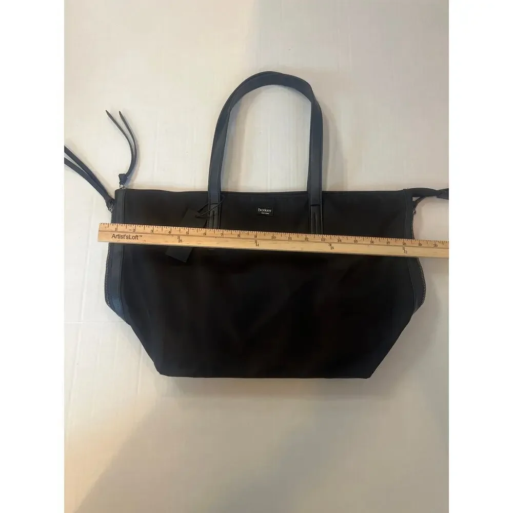 Botkier New York Bond Tote bag in black nylon with leather trim NWT